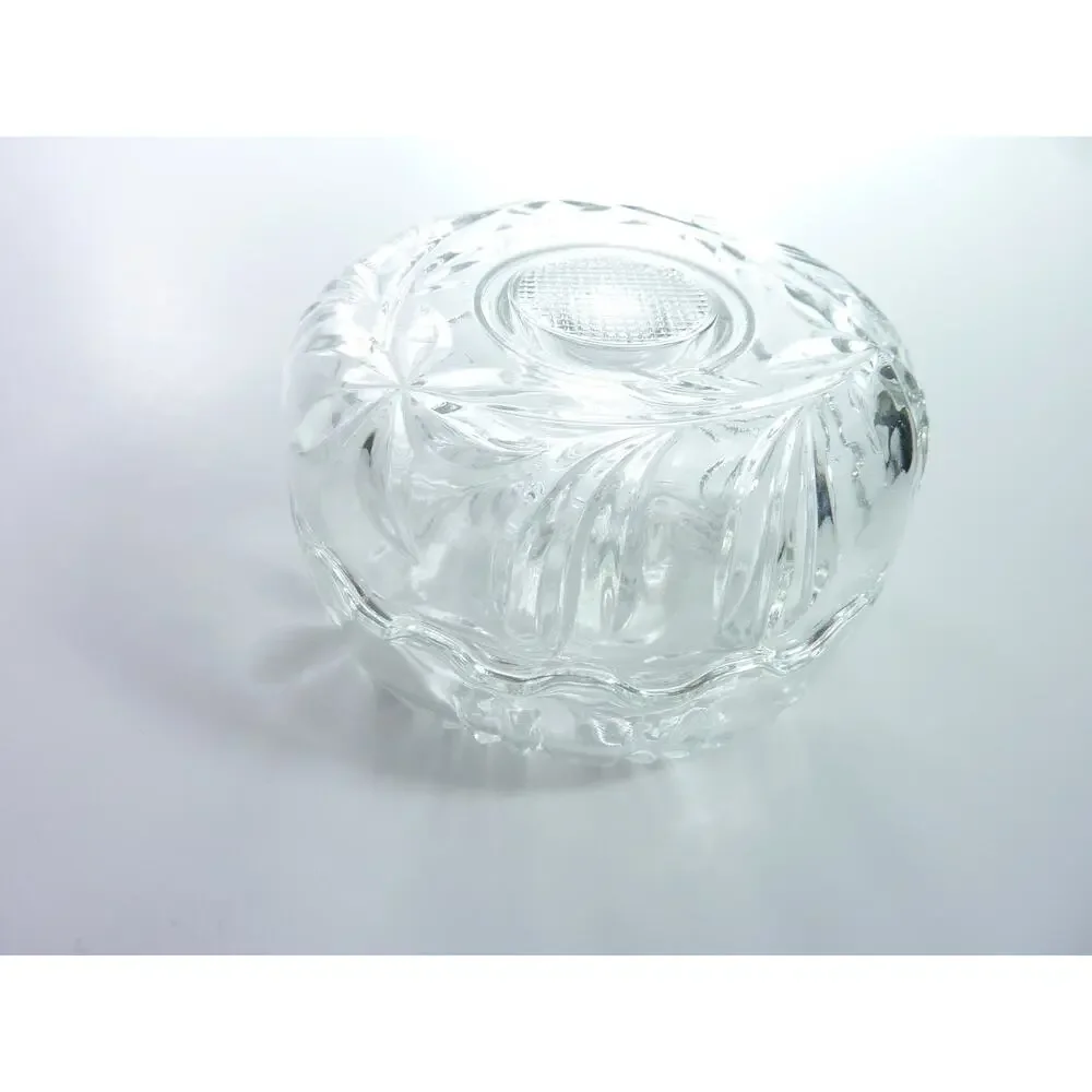 Vintage Clear Pressed Glass Taper Candle Holder Pair Stackable Nesting Italy Set